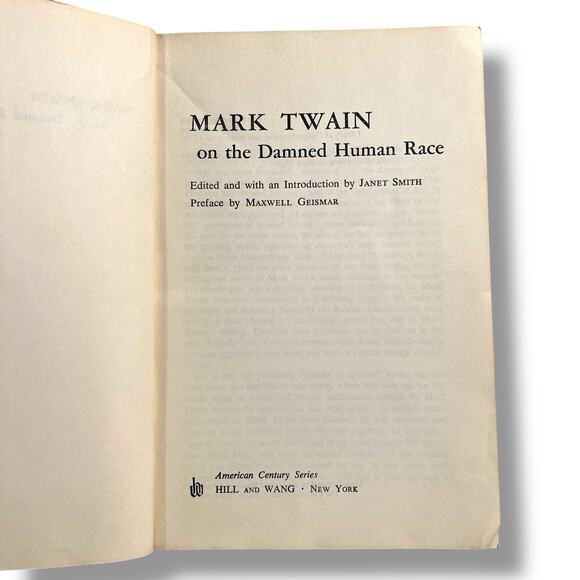 Vintage Mark Twain on the Damned Human Race Paperback Book 1963 - Picture 3 of 10